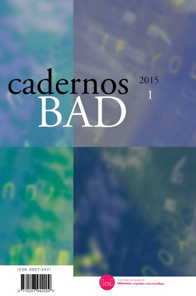 					Ver N.º 1 (2015): Cadernos BAD
				